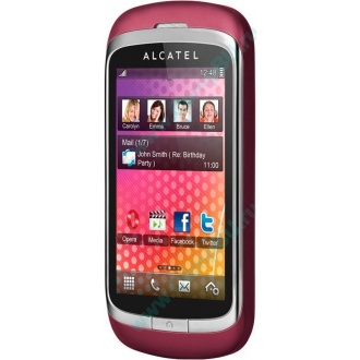 Красно-розовый телефон Alcatel One Touch 818 (Ковров)